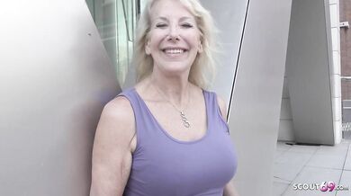 SCOUT69 - GERMAN SCOUT - Blonde GILF Mature Bianca seduce to Rough Old Young Fuck at Model Casting (Bianca Fitcougar)