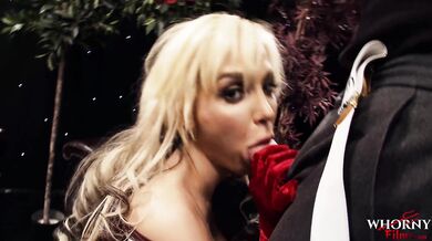 WHORNY FILMS Bimbo Slut With Massive Fake Tits Shows Off Her Fucking Skills - Amy Anderssen