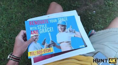 HUNT4K. Sexy handywoman Fanta Sie was seduced by a rich Hunter and fucked in his backyard (George Uhl)