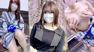 【素人】桜お花見デートと露天温泉で騎乗位中出し 素人カップル/美少女/色白美乳/中出し/フル動画(36分)/일본여대생과질내사정섹스