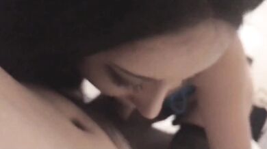 Super cute and innocent asian Ladyboy suck a cock and then gets banged in the ass