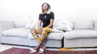 Cute Amateur Blonde African Babe Doesnt Hold Herself Back At Couch Audition