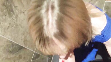 Sucking cock in the club toilets again with sexy TGirl Pauline