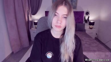 Big tits Ukrainian amateur teen SimaDark spreads pussy on webcam