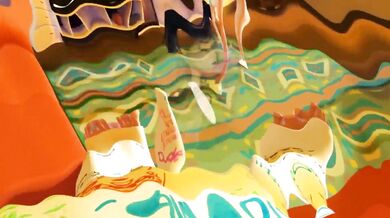 3DGSPOT - Horny Brunette Deepthroats And Fucks A Man's Big Cock In Plaster! 3D CARTOON PORN!