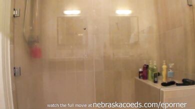 Girlfriend Filming Herself With Webcam Masturbating And Showering