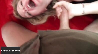 Huge Tits French Mature Carola Gets Two Cocks At Once In Her Wet Pussy