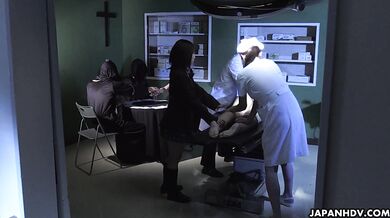 Japanese brunette Kai Miharu group sex,uncensored.