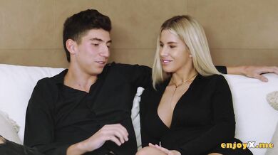 ENJOYX - Horny towheaded Ema Karter with pierced nipples rides a rock firm pipe - XXX (Sexy Emma)