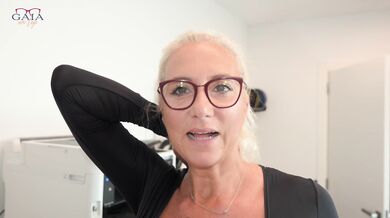 Hot MILF SECRETARY FUCKS and drinks boss's piss to not lose her job