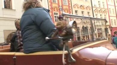 Picked up granny in stockings rides his big dick