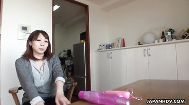 Japanese wife Eri Fujino is masturbating uncensored