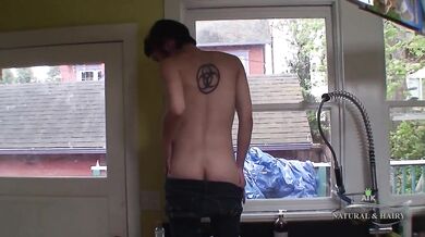 Tempting and beautiful babe Chastity rubs her hairy tight pussy until she orgasms