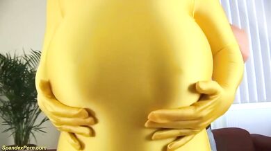 chubby monster tits girl terry nova gets rough fucked in her tight closed spandex catsuit