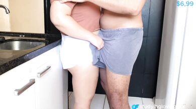 DRY HUMP and cum on my stepsister's BIG ASS in short SHORTS - STUDYINGLOVINGXXX