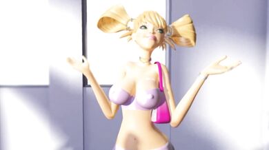 3DGSPOT - Hot Blonde Gets Her Throat Fucked By A Big Cock While Shopping A Dildo! 3D ANIMATION!