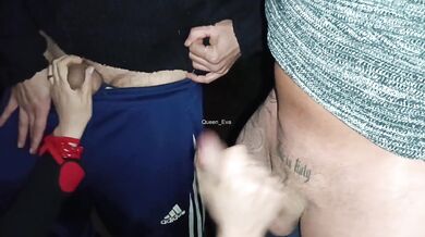 AMATEUR DOGGING ITALY - SLUTTY WIFE SUCKS COCKS ON THE STREET IN FRONT OF HER CUCKOLD HUSBAND
