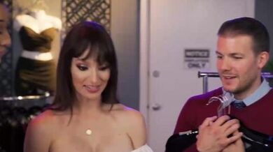 Bella eagerly strokes and sucks on Codey's dick (Lexi Luna, Codey Steele, Bella Rolland)