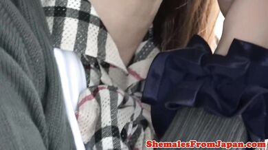 Cosplay ladyboy banged in her asshole