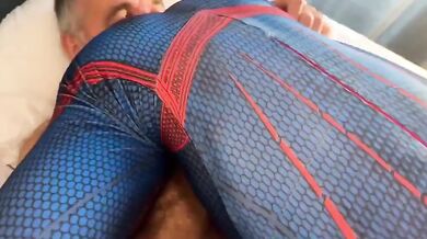 Spiderman Takes Courage And Gets Fucked By Daddy Big Cock