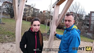 HUNT4K. Hot athlete was picked up on the street and fucked in front of her BF in stranger's car