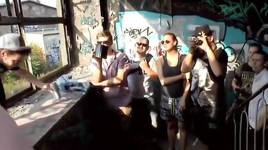 Naked German slaves flashing on the streets