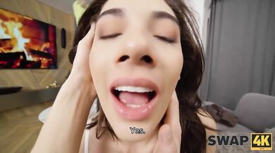 SWAP4K. Me and my wife know how to seduce and fuck girls we met at the bus station and how to dominate their dude (Charlie Dean, Veronica Leal, Emily Pink)