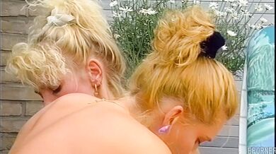 Blonde Babes In Garden