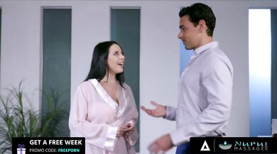NURU MASSAGE - Sexy Angela White Gives Perfect NURU Massage To A Client She Has A Crush On