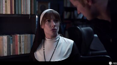 Russian Redhead Nun Used in Freeze Time Fuck - Hot Blasfemy Real Life Doll Sex with Sata Jones