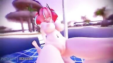 Azur Lane Busty Bremerton Oily Thighjob Creampie