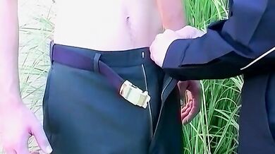 BOY PORN PASS - Military twink jizzed on after ass pounding outdoor session (Kyle McDermott)