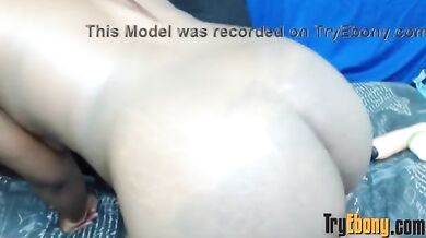 Cute college girl with hairy vagina fucks booty ass