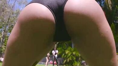 sexy friends get horny after football practice cumshot creampie