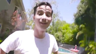 sexy friends get horny after football practice cumshot creampie