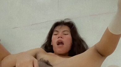 Trans woman ass fingering, toy play and cum