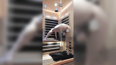 Fun in a gym sauna. So hard to be quiet so I didn't get caught.