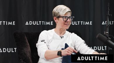 ADULT TIME Besties Lexi Lore And August Skye Share Huge Cock In Pussy Stacking 3 Way! PODCAST