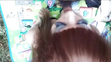 Amateur Ladyboy outdoors solo video maturbate and POV sucking cock and CUM