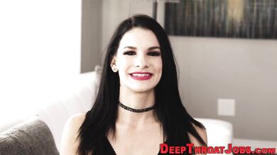 Deep throat bitch had fun doing it