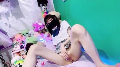 Secret masturbation, housemate don't be notice. with vibe too thick no enter