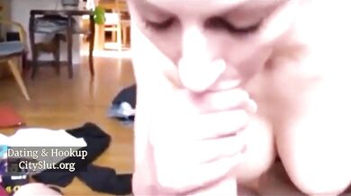 Stunning chick sucks and fucks like a pro