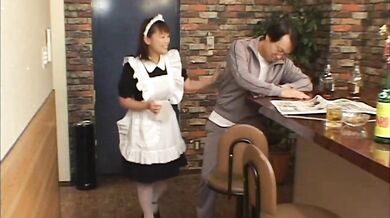 BDSM asian bows to master as she sucks cock