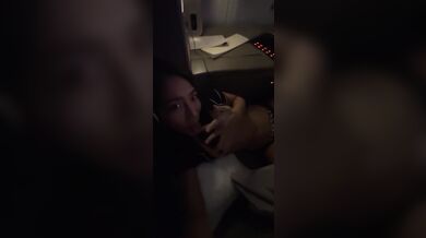 Hot sexy slut masturbating in business class flight! bunnybrownie!public flashing