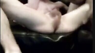 Webcam naughty brunette slut sucking and licking his balls and cock