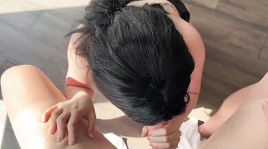 Cutie woke me up with her mouth and made me cum twice ????