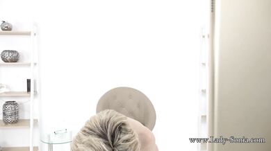 Peeping on Auntie Lady Sonia sunbathing JOI