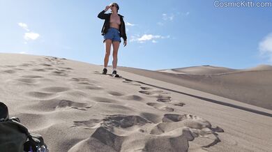 Tits out in Desert… Nude Travel Vlog!! w Masturbating