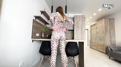 "How Do You Like My New Tight Suit?" - Hot Horny Beautiful Stepmom Wants To Be Petted