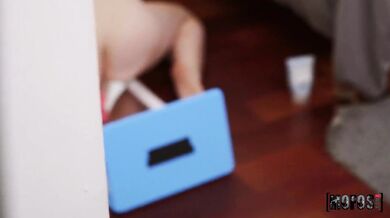 Chubby Blonde Caught On Dildoing Herself On Webcam - Emily Right